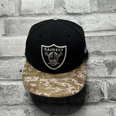 New Era Las Vegas Raiders Size 7 5/8 NFL Salute to Service 59FIFTY Fitted Hat