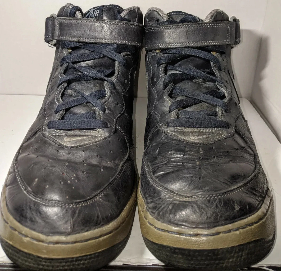 Grey high top air hotsell force ones