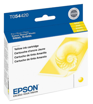 Genuine Epson 54 T0544 Yellow Ink Cartridge for Stylus Photo R800 R1800