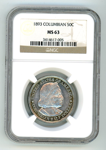 NGC 1893 Columbian Silver Commemorative Half Dollar MS63