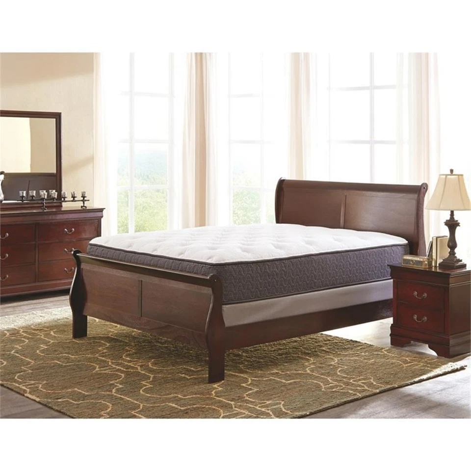Signature Design by Ashley Alisdair Sleigh Queen Bed in Warm Dark Brown - Image 4 of 4