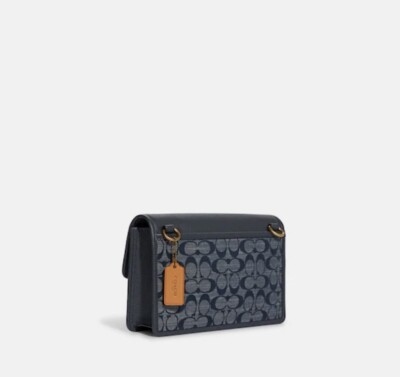 3月★COACH★Turner Flap Crossbody C8186 C8185 NWT Coach Turner Flap Crossbody In Signature Chambray C8185