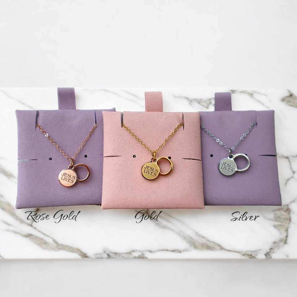 Empty Tomb "Jesus Lives" Necklace, HE IS RISEN Necklace - Christian Jewelry - Image 2 of 4