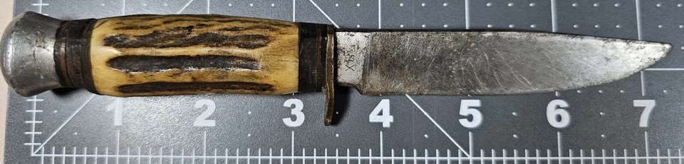 Cuchillo de Caza Vintage 7.5" Wildcat 58X Solingen Alemania Ciervo Mango Raro Original Foto 2 de 4