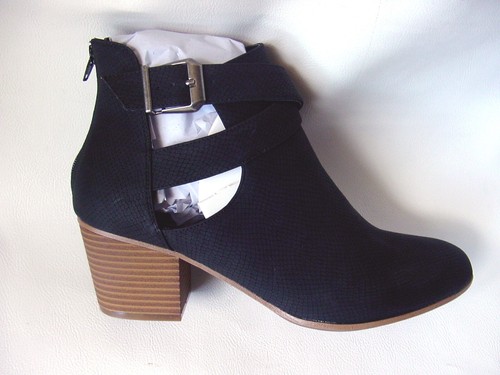 Mujeres 11 M Negro Lado Abierto Botín Botines Fergalicious Fergie Kelsey  Serpiente | eBay