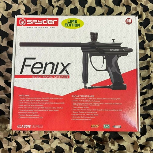 NEW Kingman Spyder Fenix Electronic Paintball Gun Gloss Lime eBay