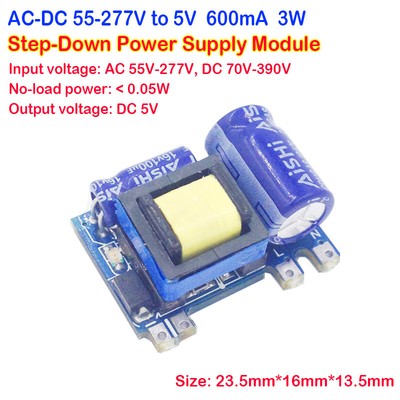 3W AC-DC Converter 110V 220V to 5V 600mA Step-Down Isolated Switch Power Module