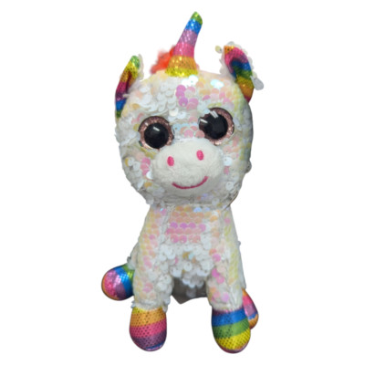 Forest Friend 6.3'' Sequined Rainbow Unicorn Plush (New, With Tags)