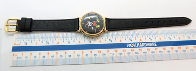 Vintage Pulsar Mickey Mouse watch, V537-8A30 model with a black dial. Pulsar Mickey Mouse Watch In Disney Watches & Timepieces  main image 4