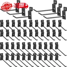 50 Packs Slatwall Hooks 4 Inch 6 Inch Panel Display Hooks Metal Slat Wall Black