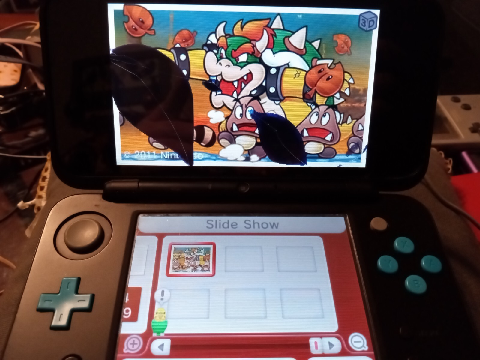 Nintendo 3DS Console Only Black/Turquoise Used/Working Read