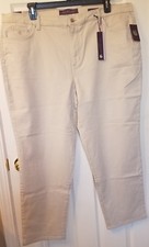 Gloria Vanderbilt Amanda Jeans Pants Women 24W Average Classic Tapered Beige NEW
