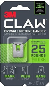 3M Claw Drywall Picture Hanger Holds 25 Lbs With Spot Markers