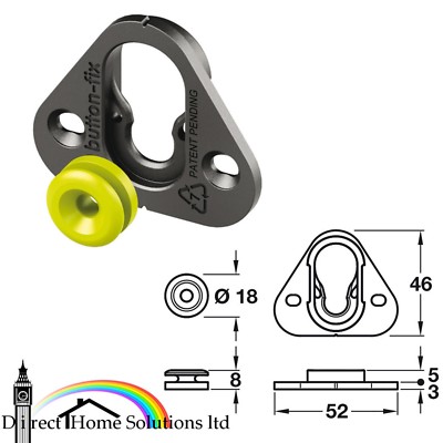 10x Button-Fix Verbindungsfittinge Komplettset Typ 1 verklebt glasgefüllt Nylon
