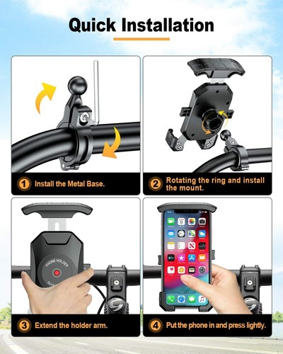 Universeller Fahrrad Handyhalterung Mit 360 Drehen für 4-7 Zoll Smartphone DHL - Bild 13 von 13