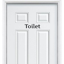 Toilet Entrance Sign Sticker for Bathroom Restroom Washroom WC Door Wall Decal