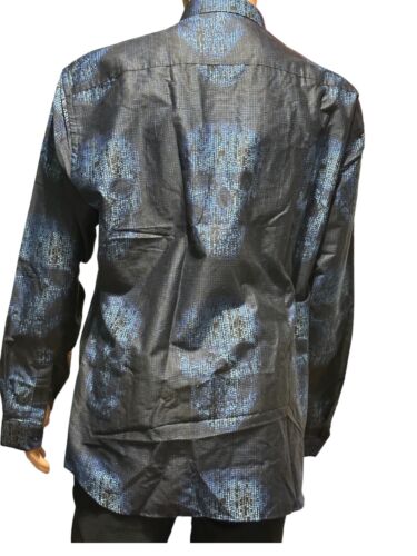 MAC#OO Italian Engineered Fabric Shirt With Hidden Skulls Size 3X - Picture 3 of 12