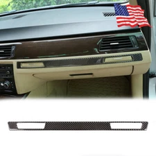Carbon fiber Dashboard Cup Holder StickerTrim For BMW 3 Series E90 E91 E92 05-12