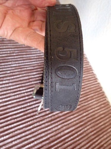 GENUINE LEVIS - GENUINE LEATHER - BELT - EMBOSSED - 120cm LONG x 3.5cm - Picture 5 of 8