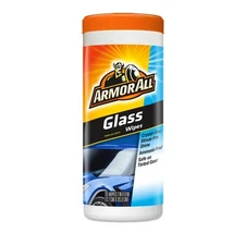 Armor All 10865 Glass Cleaner Wipe Plastic Canister- 25 Sheets, (Pack of 6)