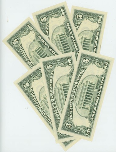 FR #1984 F/L $5 1995 (6) Federal Reserve Notes Atlanta & San Francisco DC-6266 - Picture 2 of 3