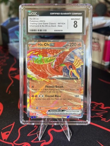 Ho-Oh EX 007/034 Double Rare Pokemon TCG Classic Charizard & Ho-Oh EX Deck CGC 8