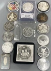 15 Troy Ounces .999 Silver Coins Bars Rounds nice mix L24641