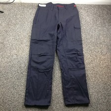 NWT Bulwark FR Pants Mens 36x32 Cargo iQ Series Navy Blue Lightweight Ripstop