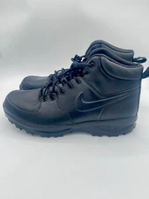 Nike Manoa ACG Triple Black Leather Boots 454350-003 Shoes Mens Size 13