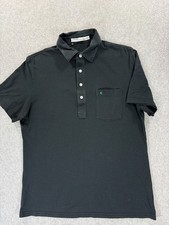 Criquet Players Short Sleeve Pocket Polo Shirt Men's Large Black