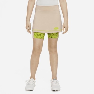 Nike Girls' Dri-FIT Icon Clash 2-in-1 Training Skirt Skort Sand Drift Large -O13