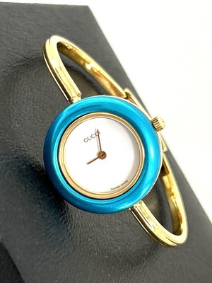 GUCCI Change bezel Watches 11/12.2 WhiteDial Plated Gold Quartz Analog Read ] GUCCI 11/12.2 Change Bezel Watch Gold Silver Dial Not  main image 3