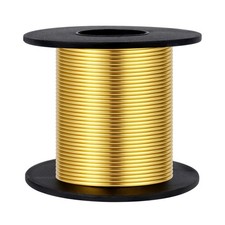 Aluminum Wire 16 Gauge 75 Feet 1.5mm Gold Bendable Flexible Roll - DIY Crafts