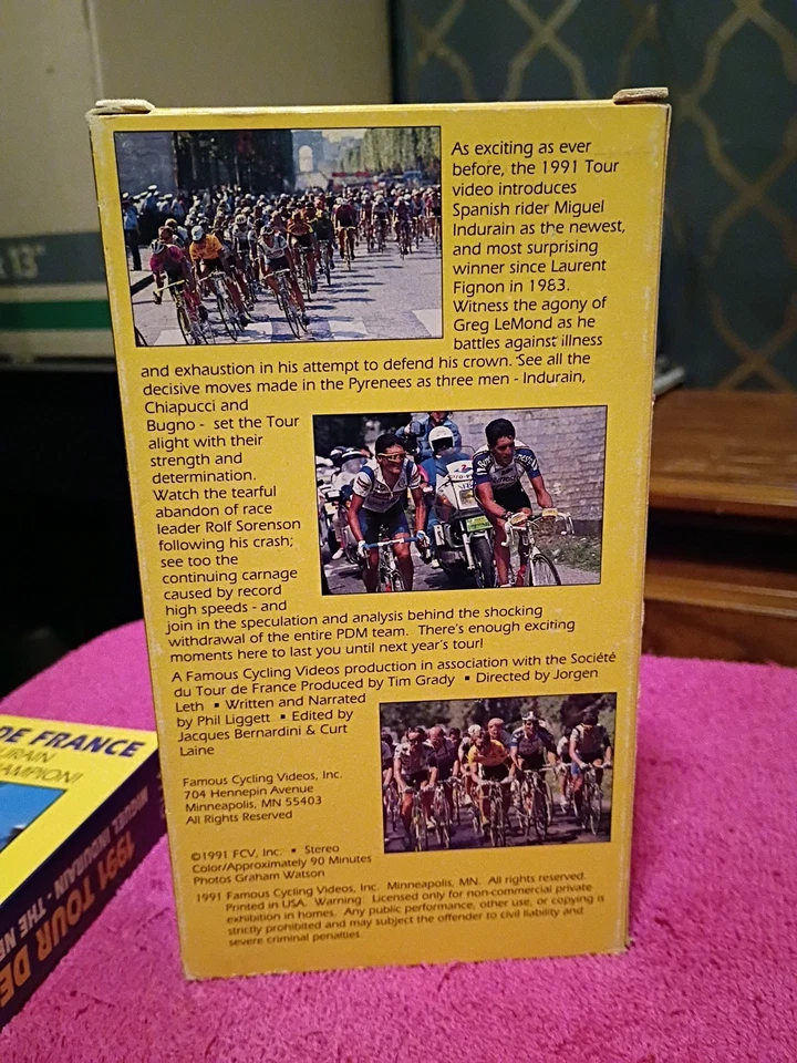 Vintage Vhs 1989 Tour De France, Miguel Indurain, The New Tour Champion! RARE  - Image 2 of 3