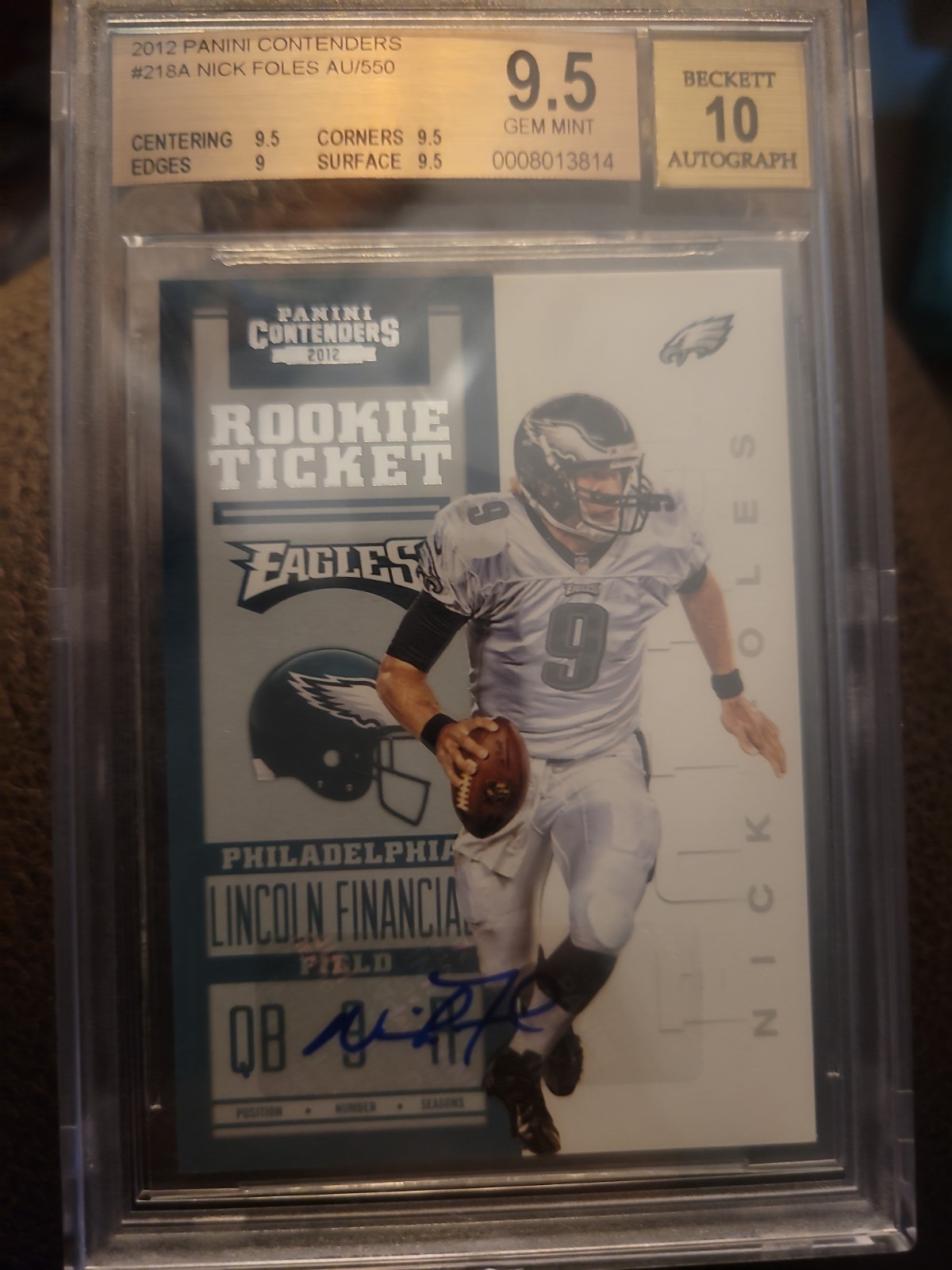 Nick Foles Panini Contenders #218 Autograph