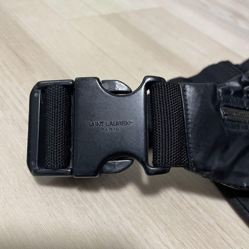 Saint Laurent Nux Body Bag Waist Bag Nylon Logo Black - Picture 6 of 15