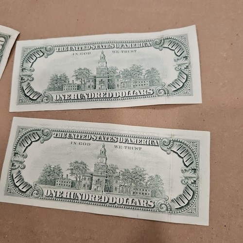 $100 Dollar Bills Two Consecutive 1990 Uncirculated K 90. 20 Dollars Is Bonus - Picture 11 of 11