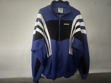 Vintage Adidas Men's XL Full-Zip Fleece Track Jacket with pockets Pockets