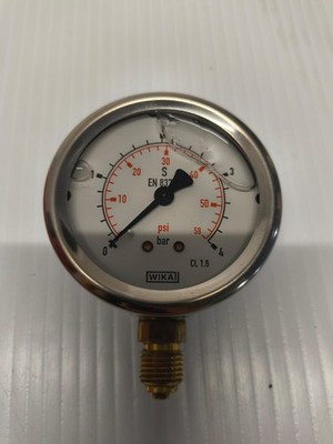 Wika EN837-1 Pressure Gauge 0-230 PSI 0-16 BAR CL.1.6 PR11012 FREE SHIPPING