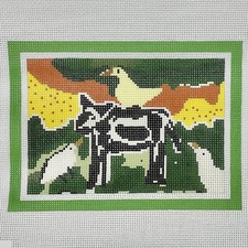 Cooper Oaks Hand painted Needlepoint Canvas Farm Animals 13 ct 8" x 6" Modern