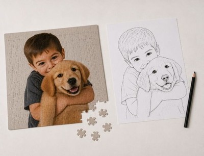 Custom Photo Puzzle   Personalized Jigsaw Puzzle from Your Picture   54  Piece