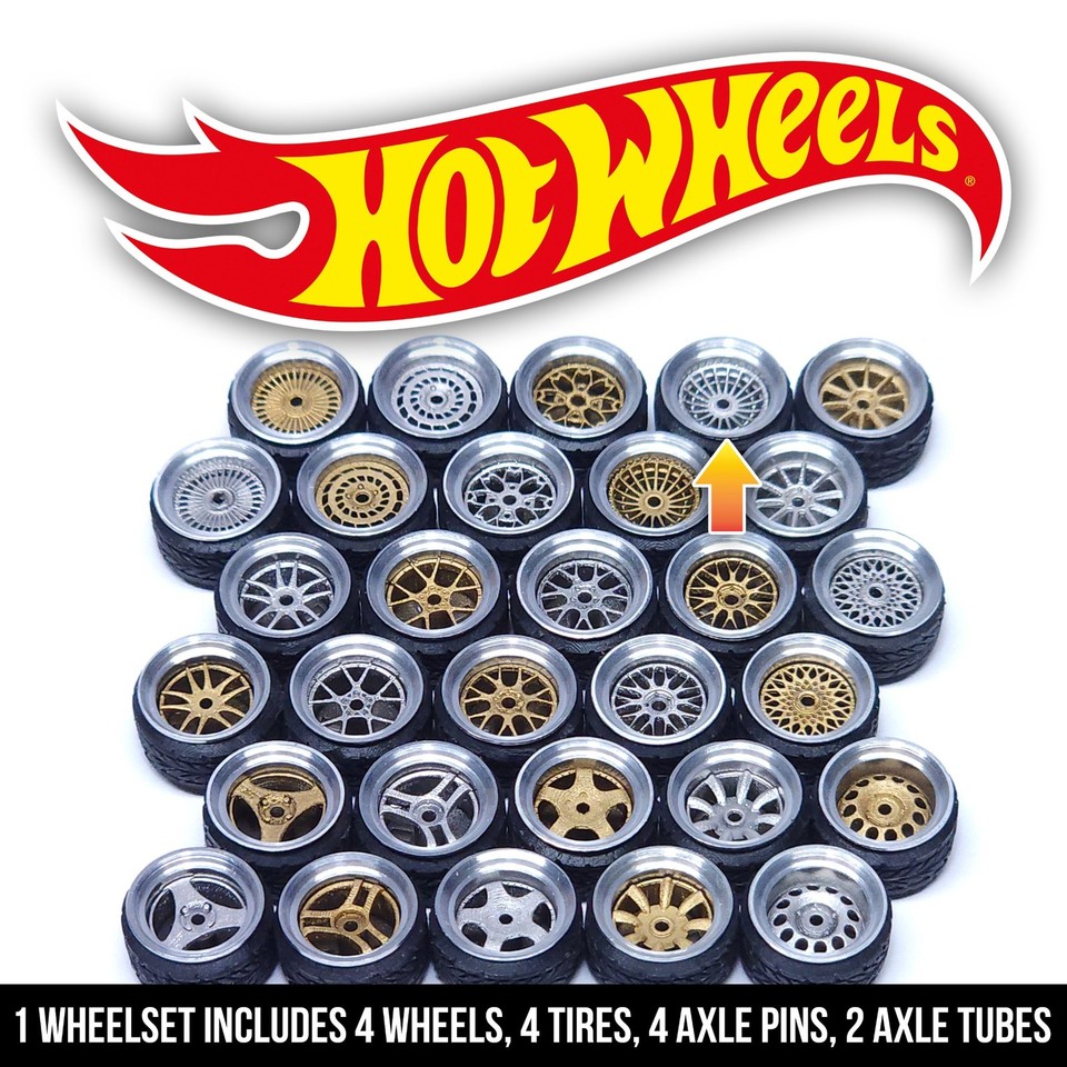 1/64 Scale STANCE ALLOY Wheels - 2 Piece Real Rider Rims Tires Set for ...