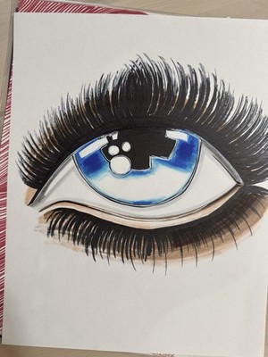 Contemporary Pop Art  Glass Candy Eye  |Lowbrow |Original Drawing | Wall Art