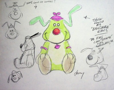 JERRY EISENBERG Unreleased Concept Art Signed Hand-Drawn Character Layout #LF