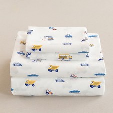Full Sheet Set Kids Deep Pocket Full Sheets Soft Cute Bed Sheets 4 Pieces Ful...