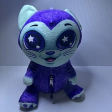 Animal Travel Palz Reversible Stuffed Animal Neck Pillow Purple Cat NEW (no Tag)