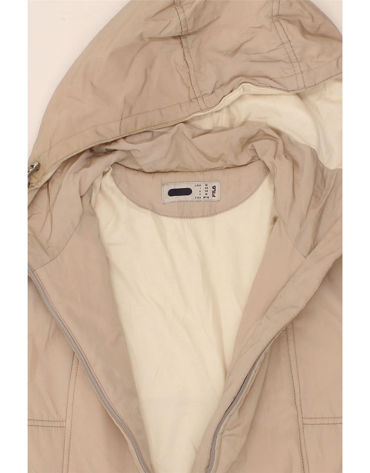 FILA Giacca a vento donna con cappuccio UK 14 grigio medio AT10