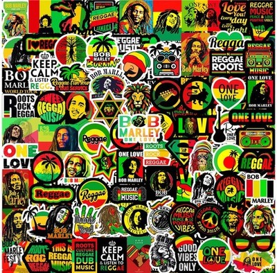 Konvolut von Bob Marley & Reggae Aufklebern Sticker 100 Stück sticker bomb
