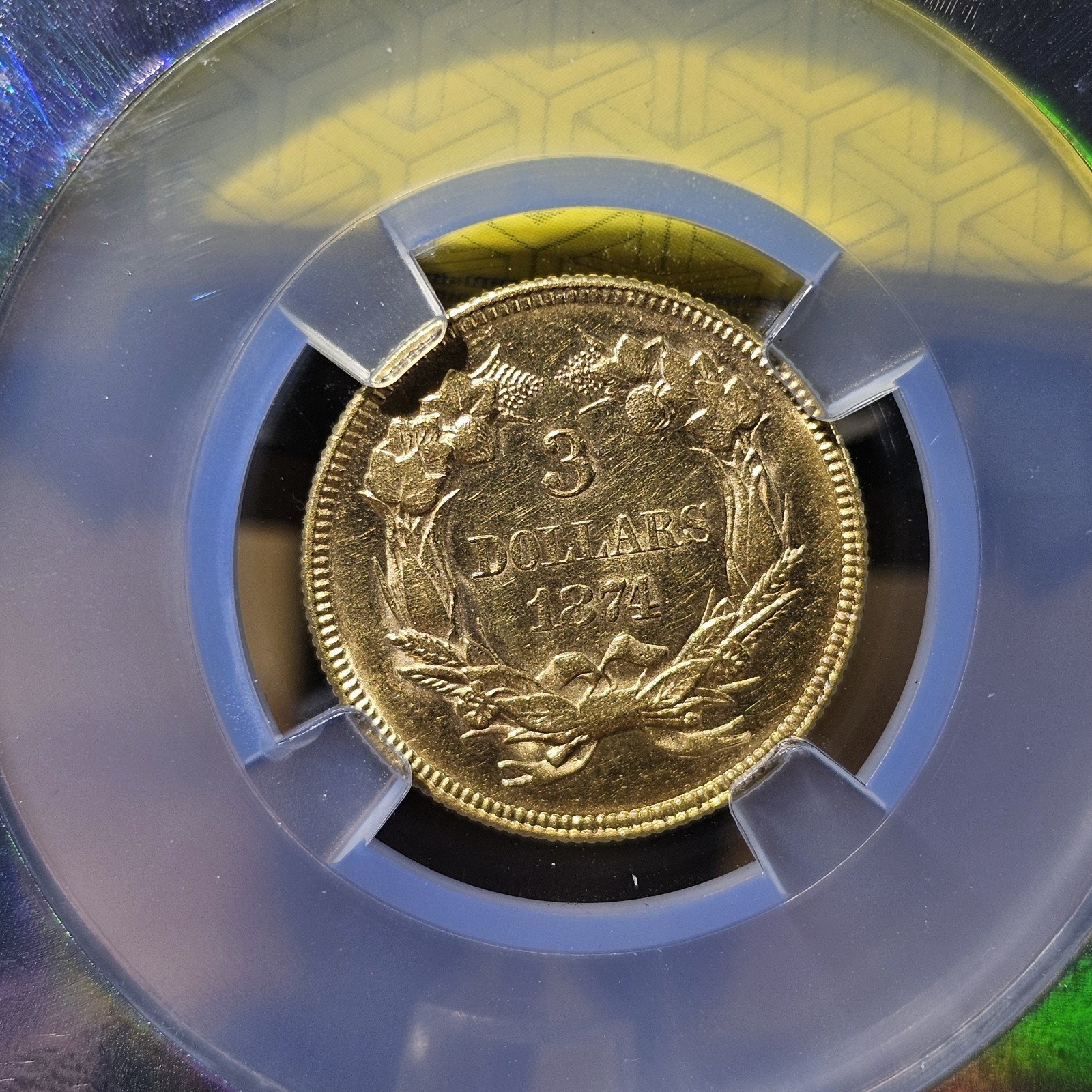 💥VAULTBOX HOLO CORE MASSIVE HIT! 1874 G$3 NGC MS60 $3 GOLD COIN! GOLDEN ERA💥💥