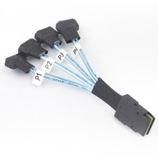 Mini SAS SFF-8087 to 4X SATA Male 7P High Speed Data Transfer Cable 1 to 4 New